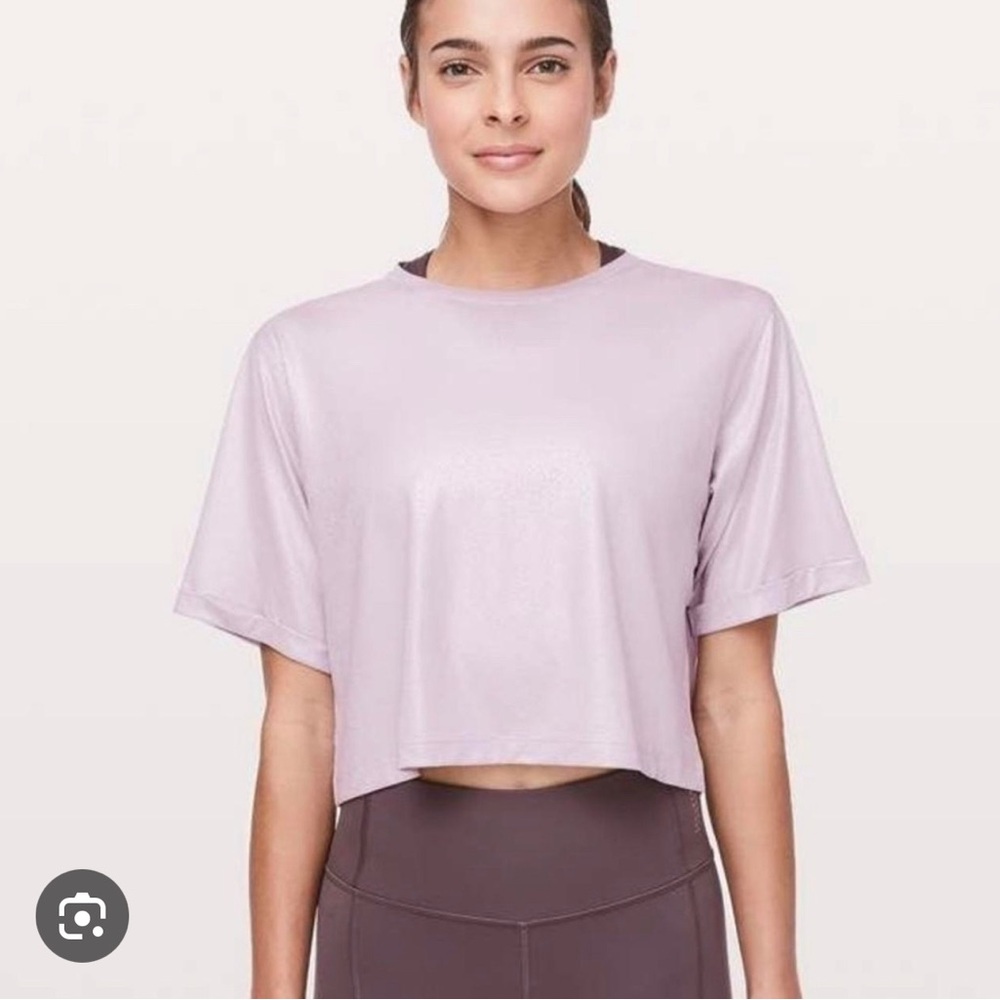 🪷 Lululemon Soul Cycle to the Beat Tee Pink Luminosity Foil 🪷